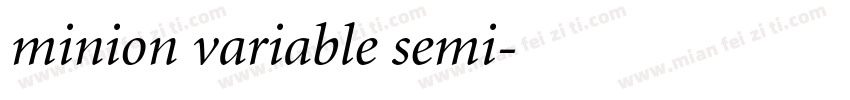 minion variable semi字体转换